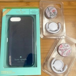 Kate Spade phone case and pop sockets